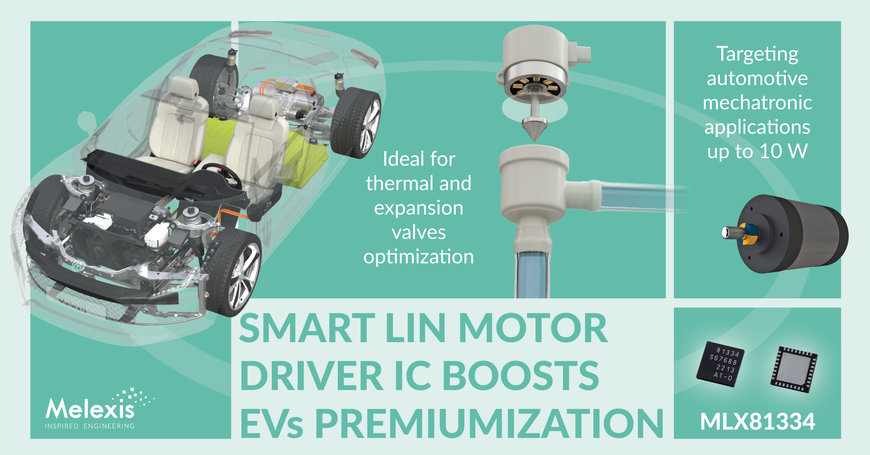 Melexis motor driver boosts new functions for EVs premiumization